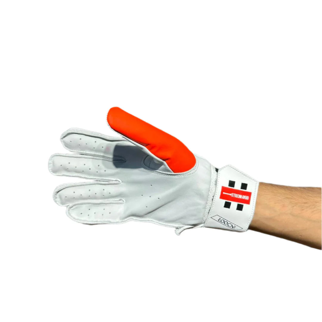 Gray Nicolls indoor batting gloves for men by Cric Studio Canada, front view showing padded palms and grip-enhanced design.