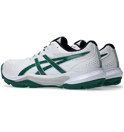 Asics Gel-Peake 3 Cricket Shoes 2026 White Jasper Green pair side view