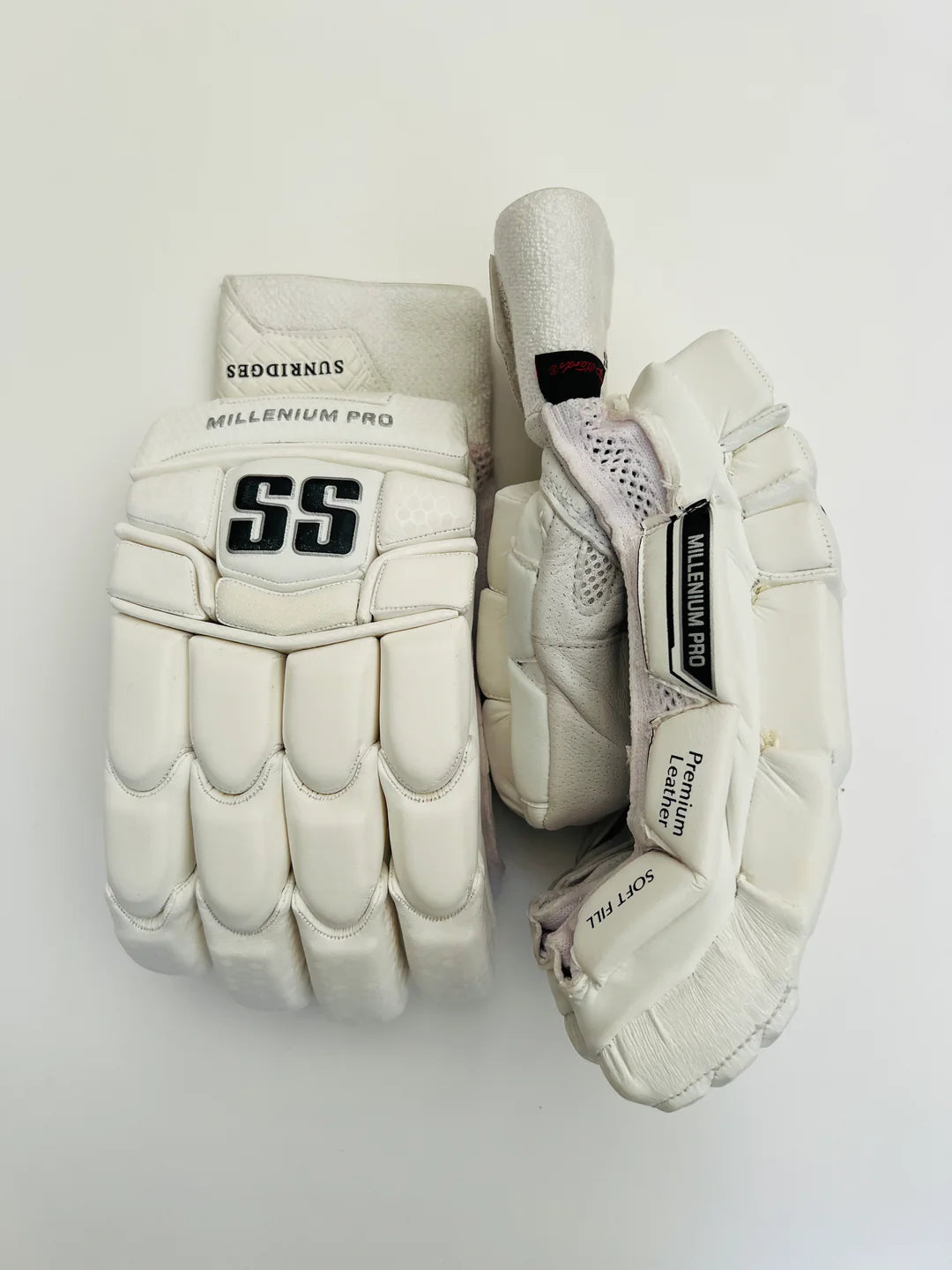 SS TON Millennium Pro White Cricket Batting Gloves