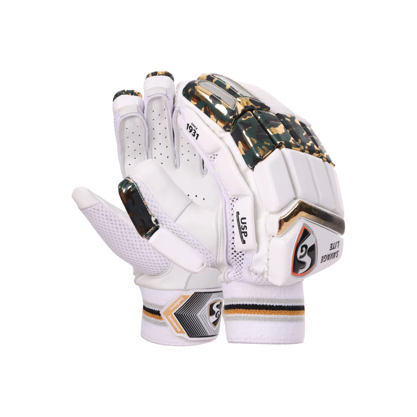Cric Studio Canada SG Savage Lite Batting Gloves with padded palms and breathable fabric for cricket batting.