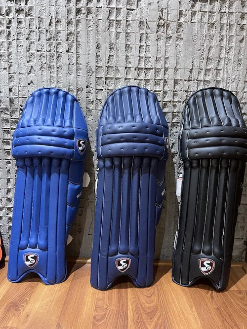 Cricket SG Test Leg Guard by Cric Studio India, colorful protective leg guards with padded design for cricket players.