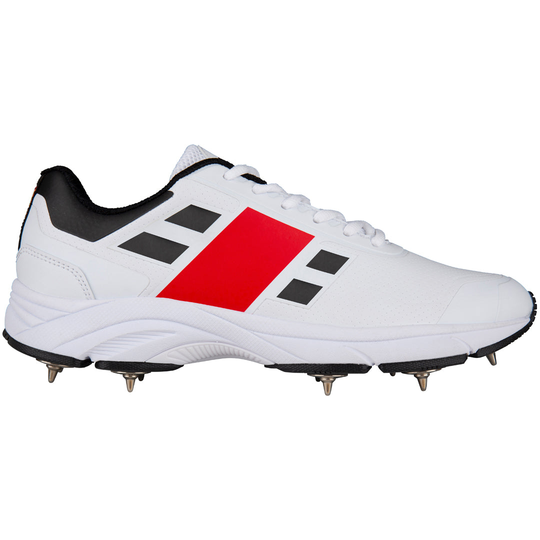 Gray Nicolls Velocity Spike cricket shoes by Cric Studio Canada featuring gray design, spike soles, and athletic fit for cricket players.