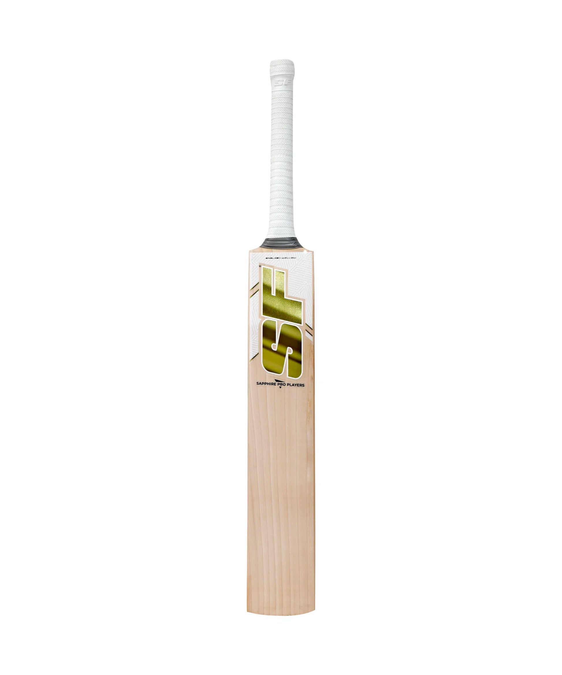 Cricket bat from Cric Studio Canada, SF Sapphire Player EW model, showing a wooden cricket bat with a curved blade and handle.
