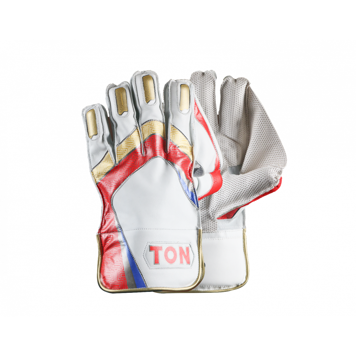 Cricket wicketkeeping gloves by Cric Studio Canada, SS W/K GLOVES TON PRO 1.0, showing padded palms and finger protection.