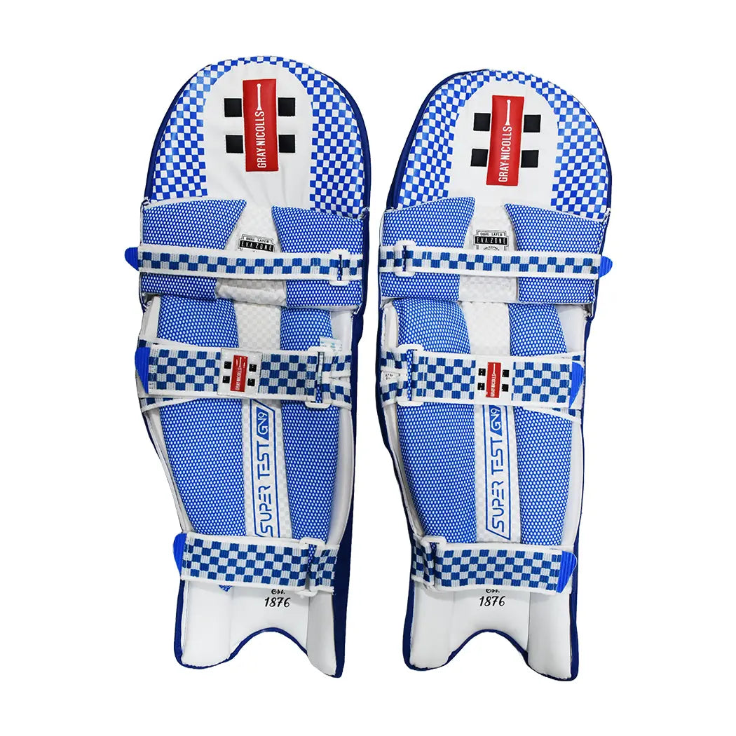 Cricket legguards GN 9 Supertest by Cric Studio India, padded protective gear for cricket batting protection.