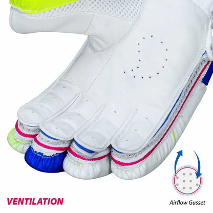 Cric Studio Canada DSC Attitude batting gloves with padded palms and adjustable wrist straps, designed for cricket players.
