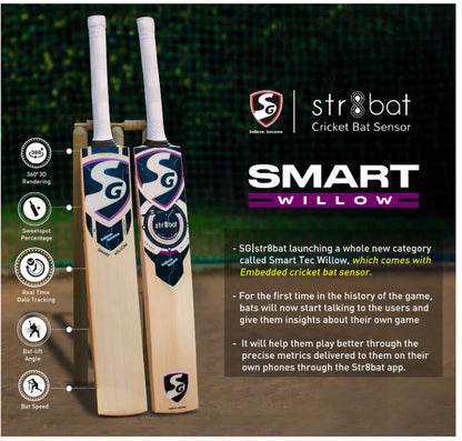 Cric Studio Canada SG Smart Willow SH English Willow Cricket Bat with a lightweight design and traditional blade shape.