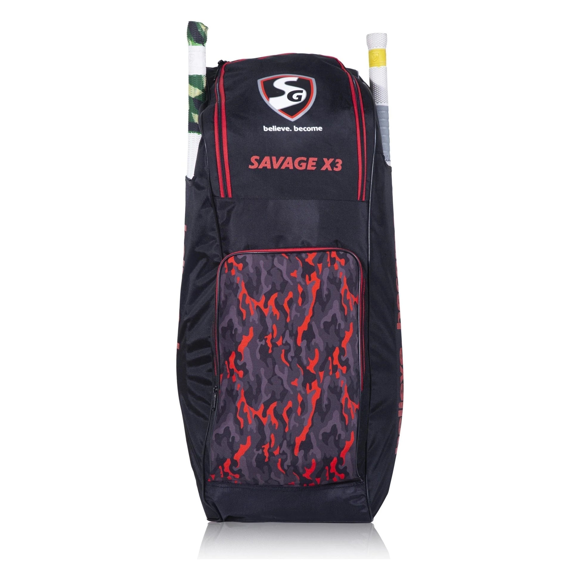 Cric Studio Canada SG Savage X3 Duffle Kitbag with sturdy handles and spacious main compartment for sports gear storage.