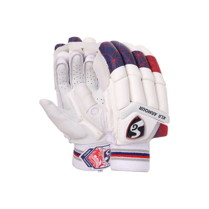 Cric Studio Canada SG KLR Armour Batting Gloves with padded palms and adjustable wrist straps, designed for cricket batting protection.
