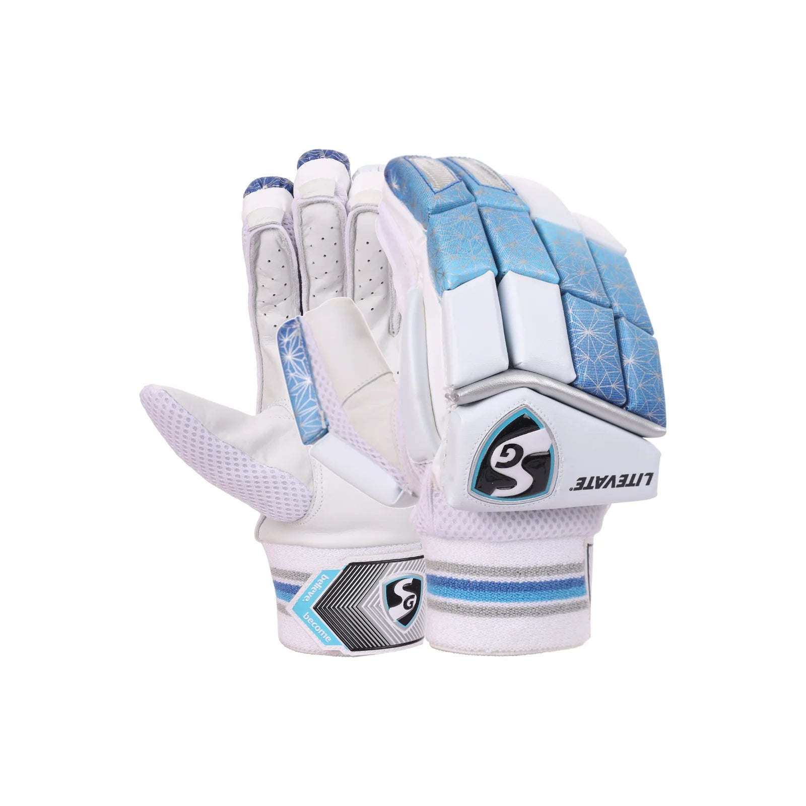 Cric Studio Canada SG Litevate batting gloves with padded palms and adjustable wrist straps for cricket batting protection