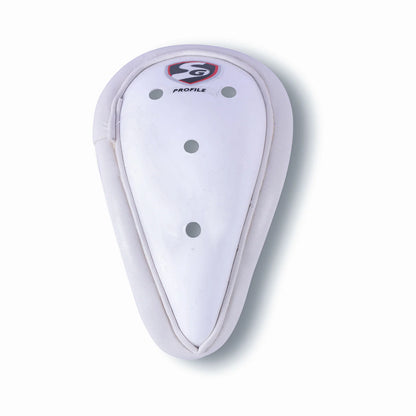 Cric Studio Canada SG Profile Abdo Pad abdominal guard for sports protection, shown in black with adjustable straps