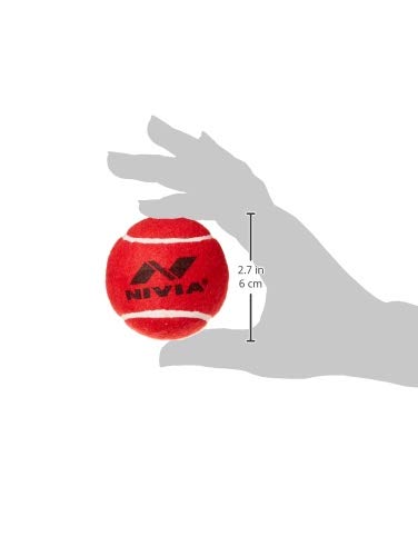 Cric Studio Canada Nivia tennis ball with bright yellow rubber exterior and brand logo, suitable for tennis players.