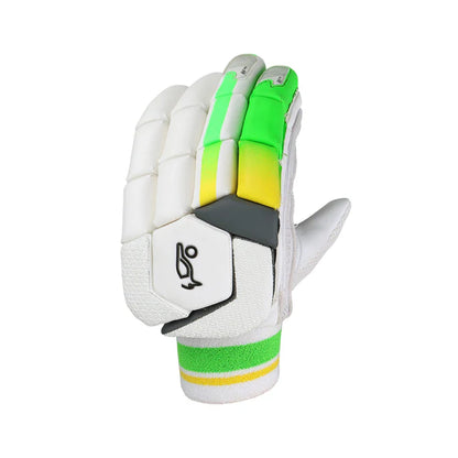 Kookaburra Kahuna Pro Players batting gloves by Cric Studio Canada, featuring padded palms and adjustable wrists for cricket batting.