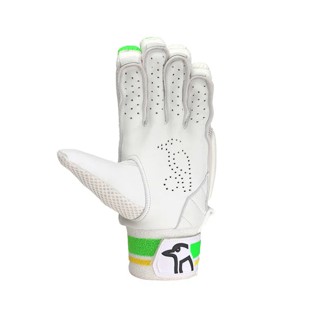 Kookaburra Kahuna Pro Players batting gloves by Cric Studio Canada, black and red cricket gloves with padded finger protection.