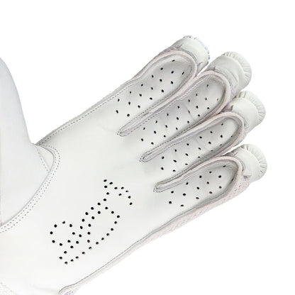 Cric Studio Canada Kookaburra Ghost Pro 1.0 batting gloves in black and white, designed for cricket players with padded protection.