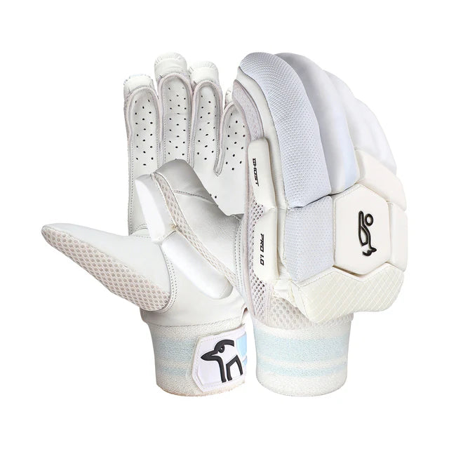 Cric Studio Canada Kookaburra Ghost Pro 1.0 batting gloves, black and white cricket gloves with protective padding