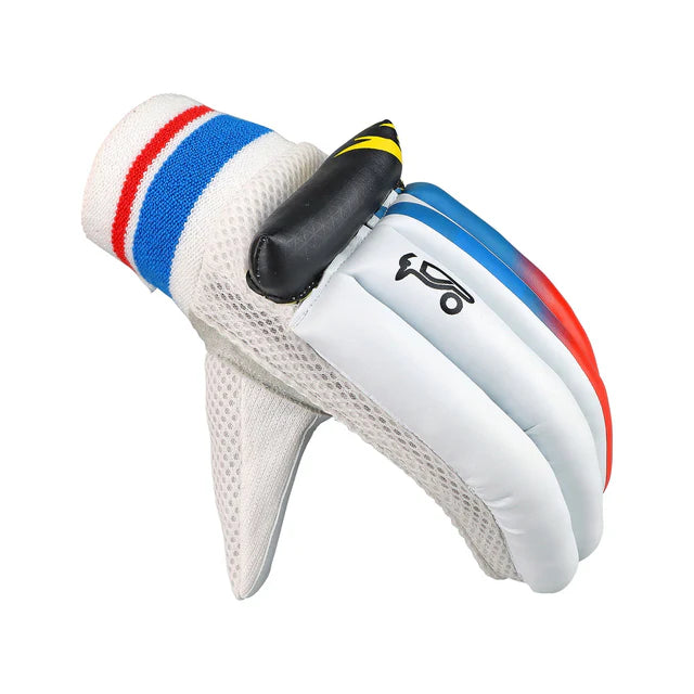 Cric Studio Canada Kookaburra Beast Pro 9 batting gloves, black and green, padded cricket gloves for batting protection.