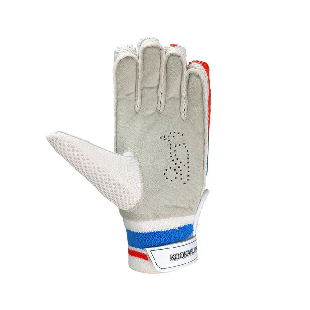 Cric Studio Canada Kookaburra Beast Pro 9 batting gloves in black and yellow with padded palms and adjustable wrist straps.