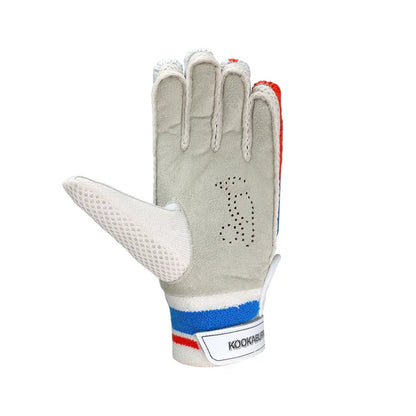 Cric Studio Canada Kookaburra Beast Pro 9 batting gloves in black and yellow with padded palms and adjustable wrist straps.