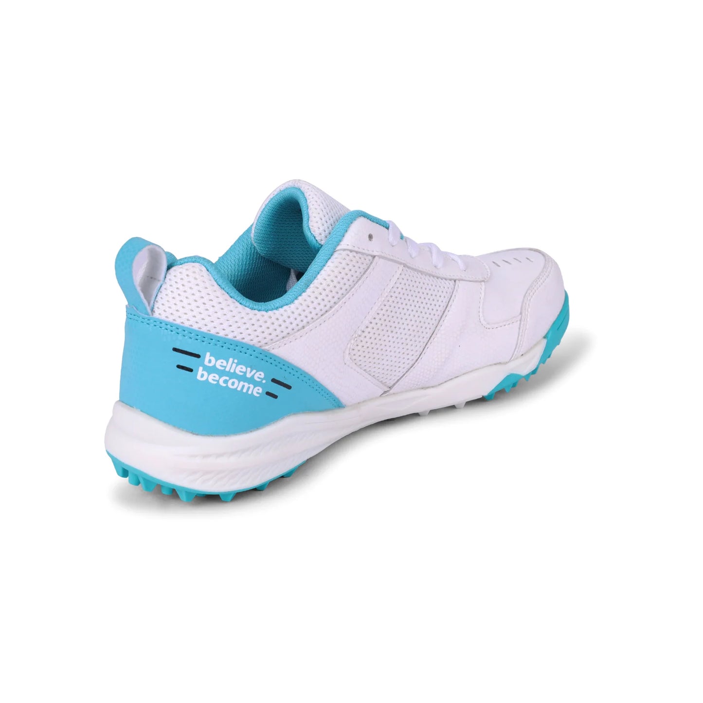 SG Cricket Shoes Fusion, 3/4 view showing lightweight design and breathable material for comfortable cricket footwear.