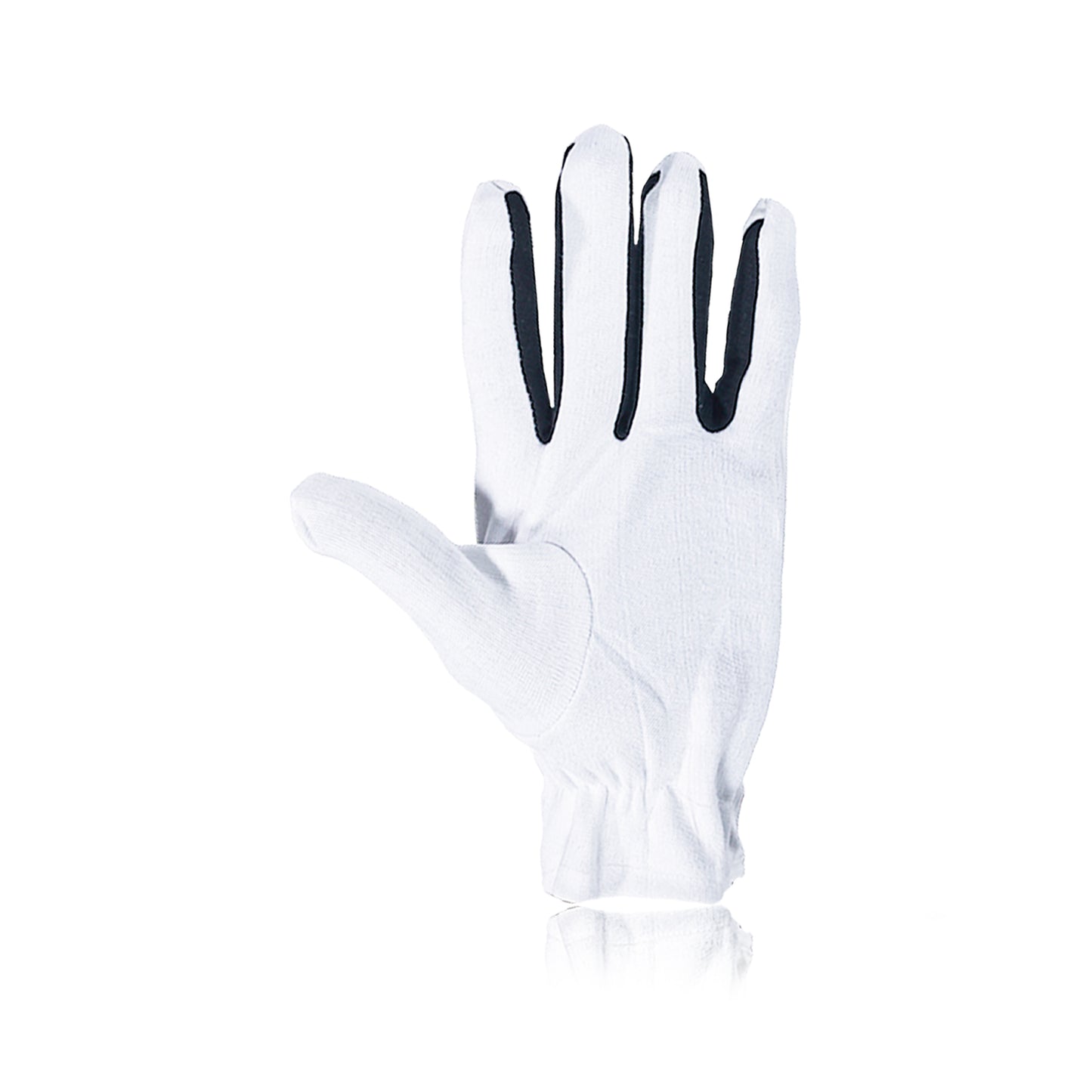 Cric Studio Canada SS TON Colt wicketkeeping gloves with padding and grip, shown from a three-quarter angle with white and black design.