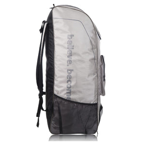 Cric Studio Canada SG Ashes Duffle Kit Bag in black with handles and zip closure, designed for cricket gear storage