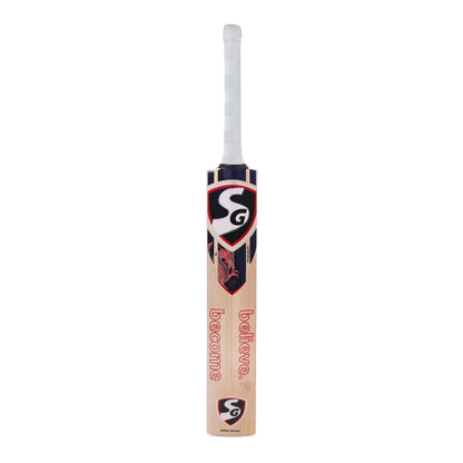English Willow Cricket Bat from Cric Studio Canada, SG KLR XTREME model, showing the bat's blade and grip in a close-up image.
