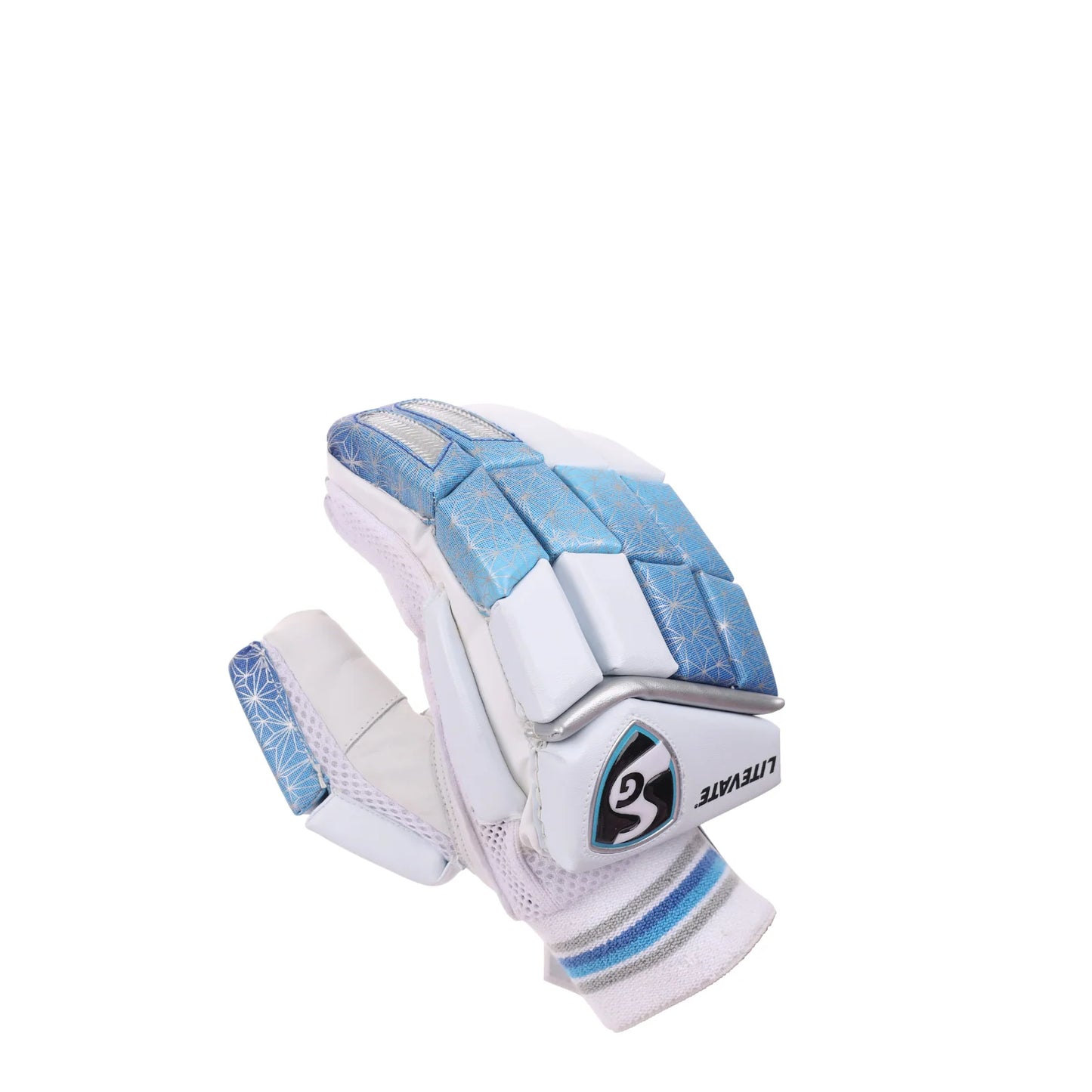 Cric Studio Canada SG Litevate batting gloves with padded palms and adjustable wrist straps, designed for cricket batting protection.