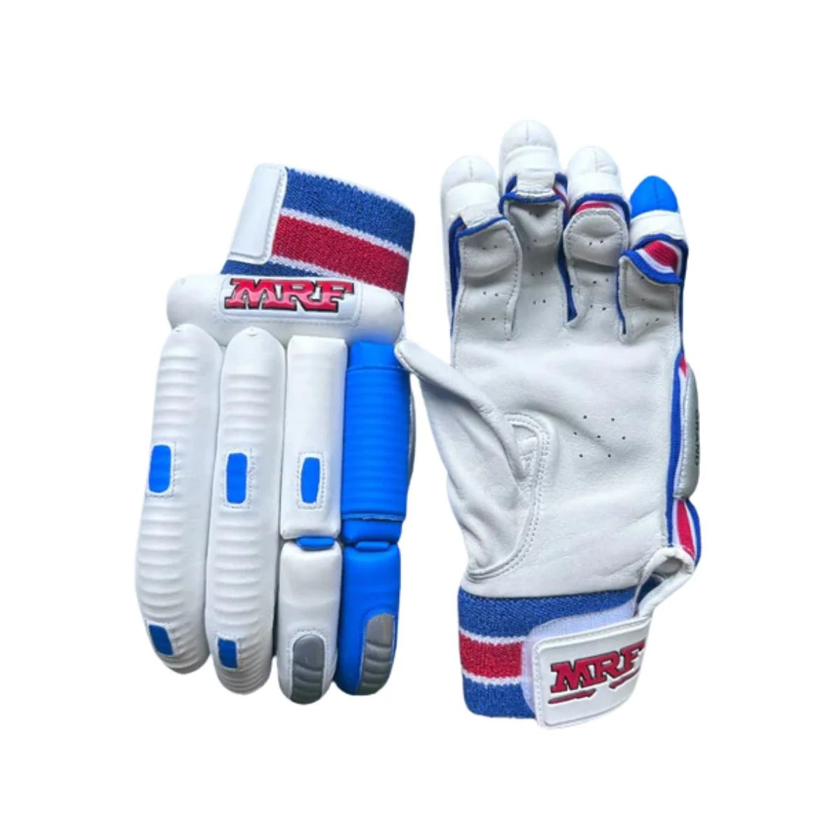 MRF Genius Grand Batting Gloves by Cricstudio.canada, showing padded finger protection and breathable material for cricket batting.