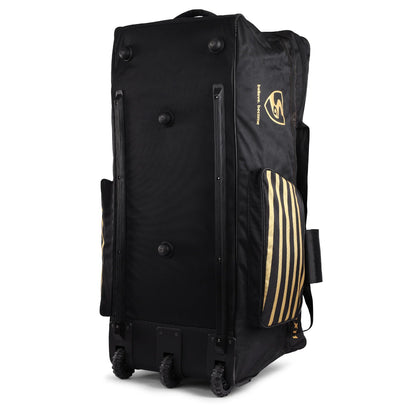 Cric Studio Canada SG 22 Yard X11 Wheelie Kitbag with sturdy wheels and spacious main compartment for cricket gear storage.