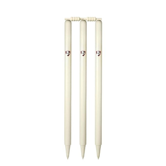 Set of six Cric Studio Canada SG Stumps Club accessories with detailed craftsmanship, ideal for cricket practice or display.