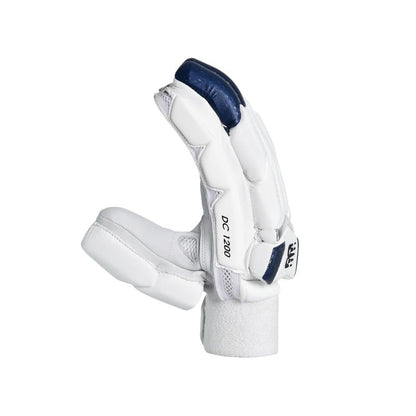 Cric Studio Canada NB DC 12i batting gloves, black and white padded cricket batting gloves with grip palms and adjustable straps.