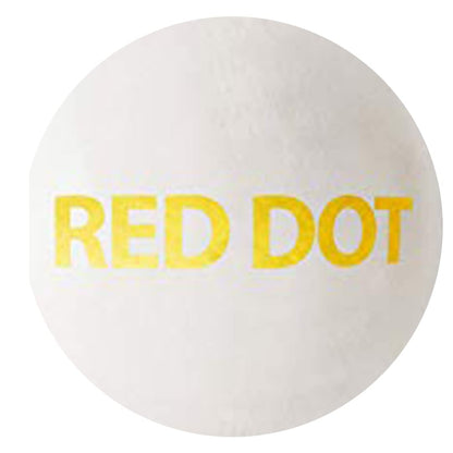 Cric Studio Canada red dot leather ball with white accents, designed for sports or recreational play.
