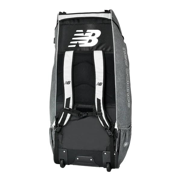 Cric Studio Canada New Balance 8i Combo cricket kitbag with backpack and wheelie design, black with logo accents.