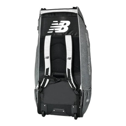 Cric Studio Canada New Balance 8i Combo cricket kitbag with backpack and wheelie design, black with logo accents.