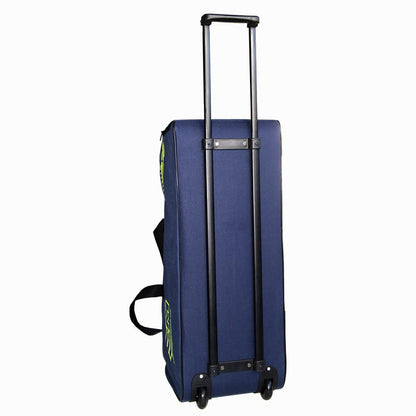 Cric Studio Canada SM Drive-X cricket kit bag with wheelie and trolley design, spacious storage for cricket gear and accessories.