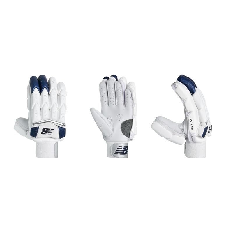 Cric Studio Canada NB DC 12i batting gloves with padded palms and adjustable wrist straps, designed for cricket batting protection.