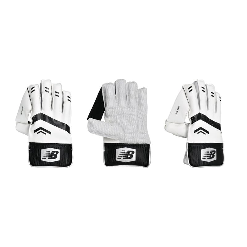 New Balance WK 5i cricket wicket keeping gloves by Cric Studio Canada, showing padded finger protection and flexible wrist support.