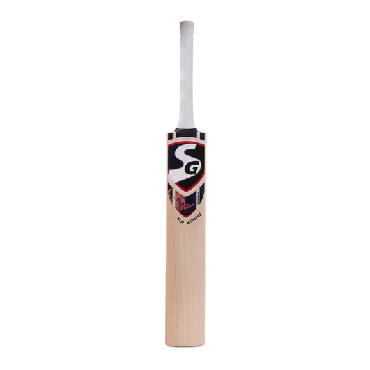 English Willow Cricket Bat by Cric Studio Canada, SG KLR XTREME model, close-up image showing the bat's blade and grip details.