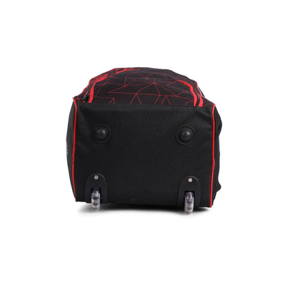 Cric Studio Canada SG OPTIKA PLUS duffle kitbag with wheels, black fabric, zip closure, and carrying handle for sports gear.