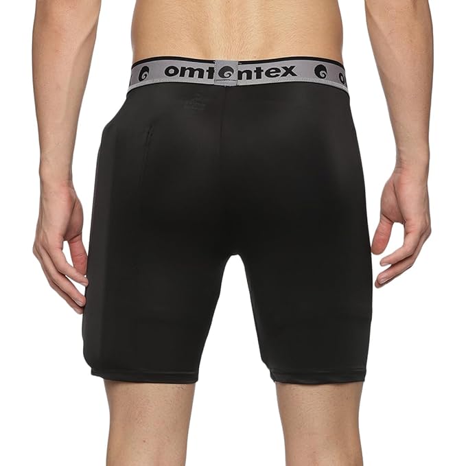 Cric Studio Canada OmTex Thigh Guard with Supporter, protective cricket thigh guard with adjustable straps and padding.