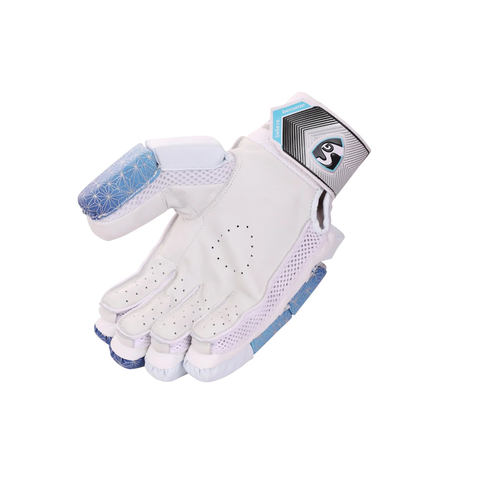 Cric Studio Canada SG Litevate batting gloves with padded palms and adjustable wrist straps for cricket batting protection.