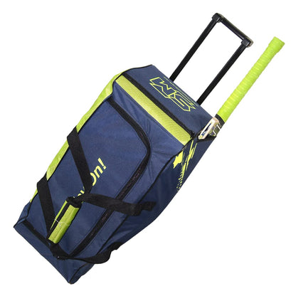 Cricket kit bag by Cric Studio Canada, SM Drive-X wheelie and trolley cricket bag with multiple compartments and sturdy handles.