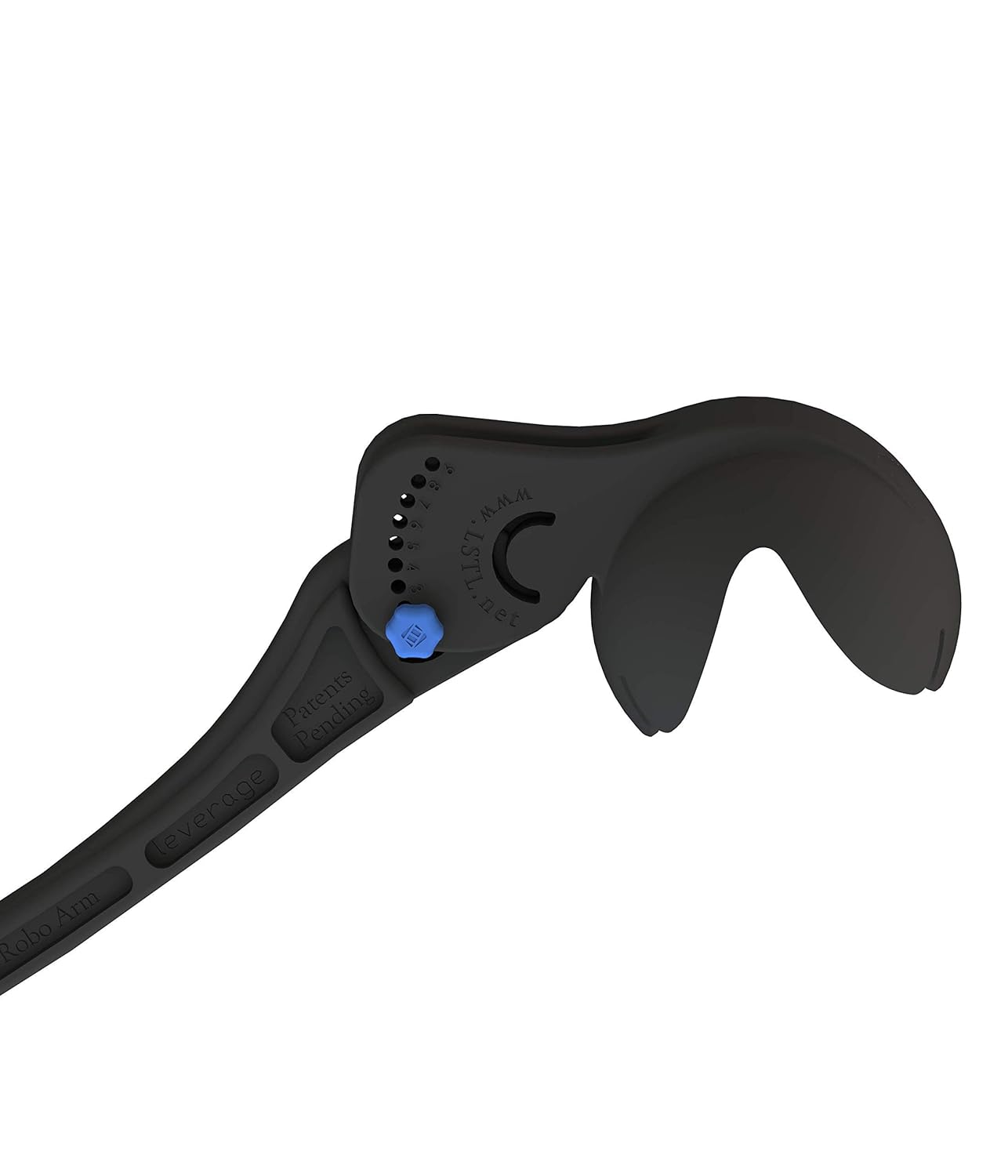 Black Leverage Roboarm Ball Thrower cricket accessory by Cric Studio Canada, featuring adjustable arm for cricket practice.