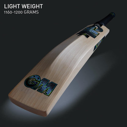 Cric Studio Canada GM 505 Aion English Willow Cricket Bat with a sturdy handle and polished surface for cricket gameplay