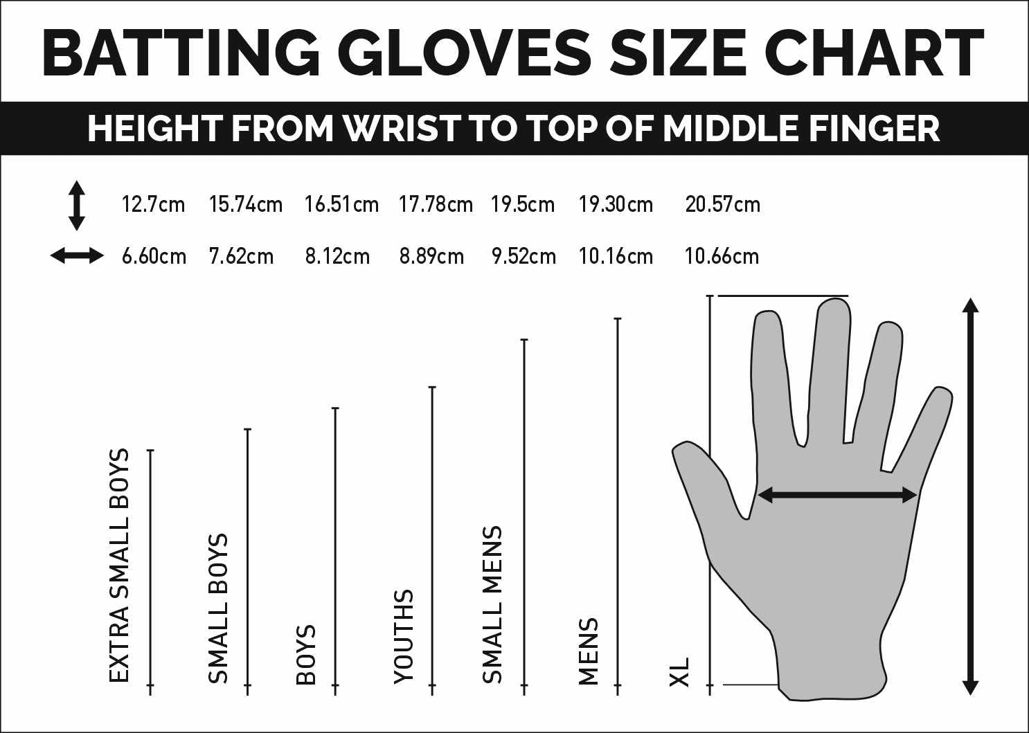 Cric Studio Canada GM PRIMA 707 batting gloves with padded palms and adjustable wrist straps for cricket batting.