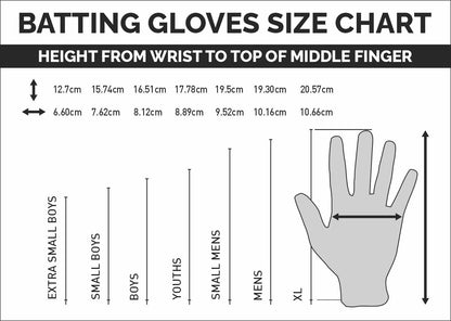 Cric Studio Canada GM PRIMA 707 batting gloves with padded palms and adjustable wrist straps for cricket batting.