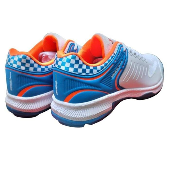 Gray Nicolls GN Volt XW Pro rubber cricket shoes with cushioned soles and grip tread for optimal performance on the field.