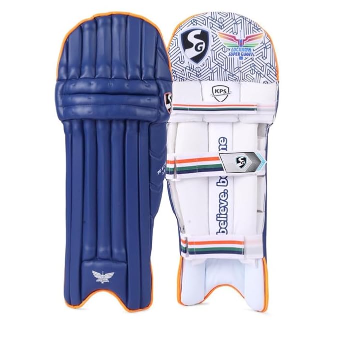 Cric Studio Canada SG Test Lucknow Super Giants batting leg guard with protective padding for cricket players.