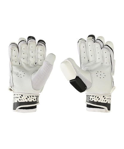 Puma Future 5 batting gloves with padded palms and adjustable straps, designed for cricket players.